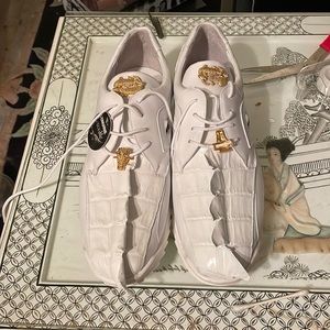 Crocodile and Calf skin sneakers shoes